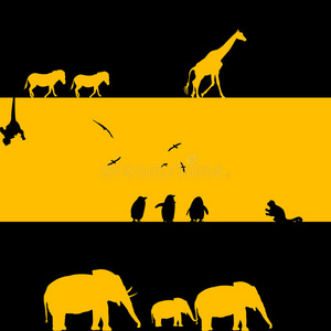 非洲动物插图