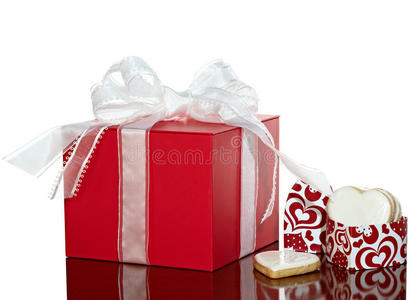 红色礼物心形情人节饼干礼盒