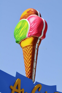 冰淇淋筒店招牌图片