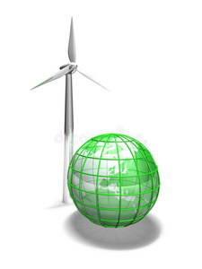 风电机组与绿色世界