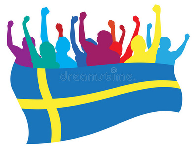瑞典球迷插图