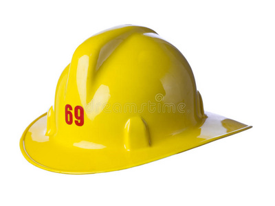 黄色消防员头盔