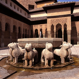 狮子喷泉，阿兰布拉宫，格拉纳达。
