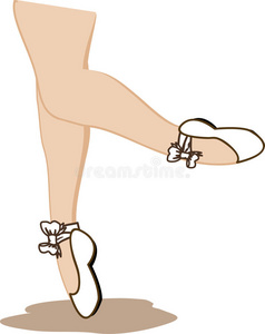 芭蕾舞演员的腿和脚。