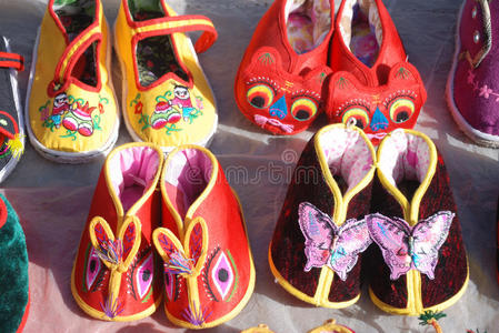 中国传统婴儿布鞋图片