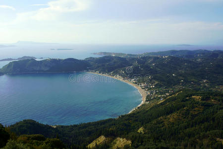 科孚岛海湾和海滩景观