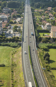 意大利公路鸟瞰图