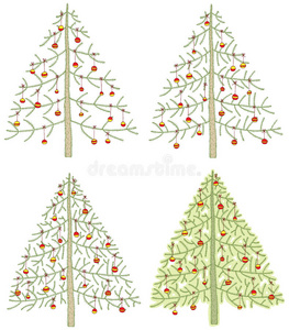四棵不同的圣诞树