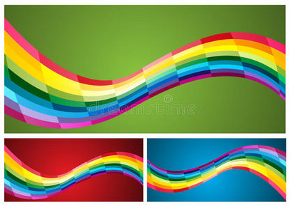 抽象彩虹背景。矢量