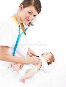 婴儿听诊器检查