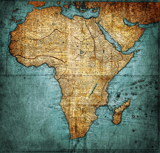 非洲古董地图