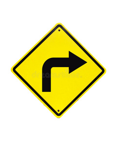 右转交通标志