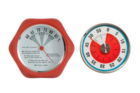 肉类温度计和厨房计时器图片
