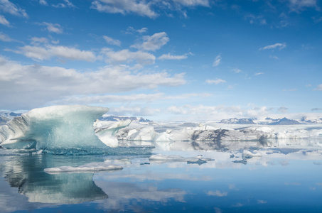 冰岛冰，环礁湖 jokulsarlon