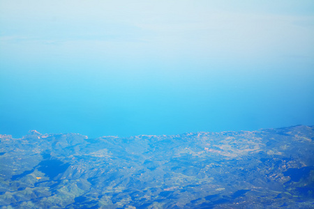 意大利的海岸鸟瞰图