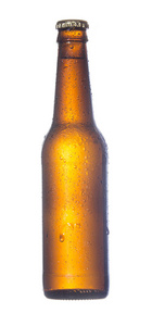 深色玻璃的啤酒装瓶