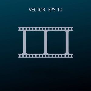 视频的平面图标。矢量图