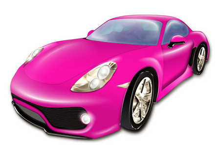 粉红运动车