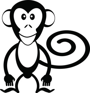 猴子卡通插图