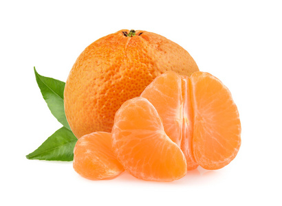 孤立在白色背景上的橘
