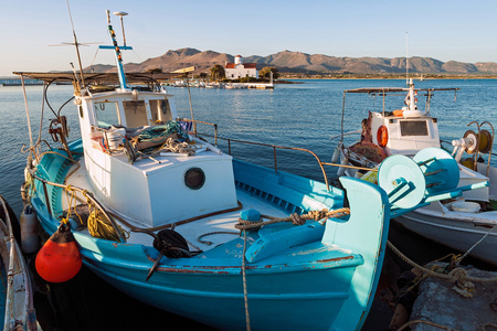 在希腊的渔船