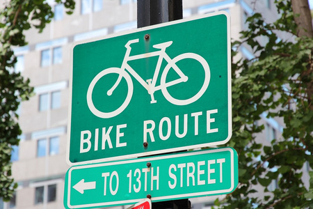 在华盛顿特区的自行车路线图片