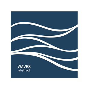 水波标志抽象设计。化妆品冲浪运动标识 c