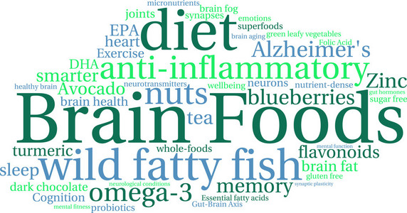 大脑的食物词云