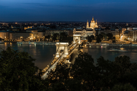 在匈牙利首都布达佩斯的全景图片