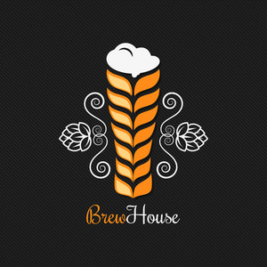 啤酒玻璃 logo 设计背景