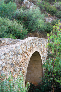 古老的石桥河上