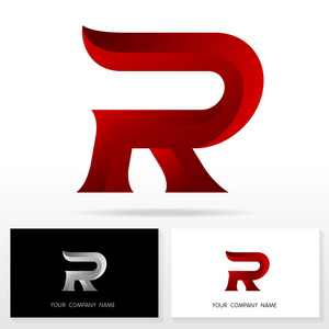 字母 R 标志图标设计模板元素插图