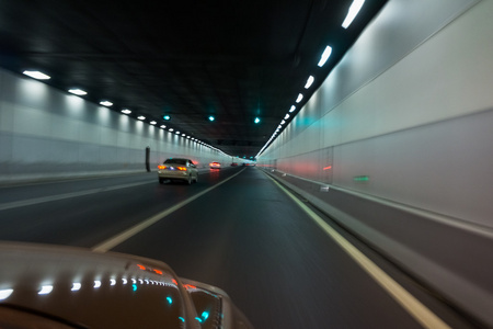 在中国，特写照片公路隧道