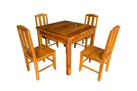木制餐桌集隔离