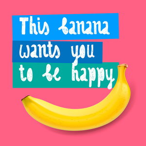 快乐香蕉，矢量背景