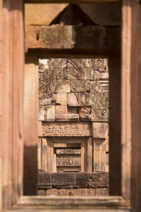 泰国东北部的 Prasat 的高棉寺遗址, 在武里公羊省。泰国, 布里兰, 2017年11月