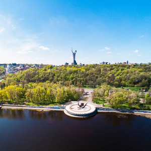 基辅市的全景。鸟瞰图