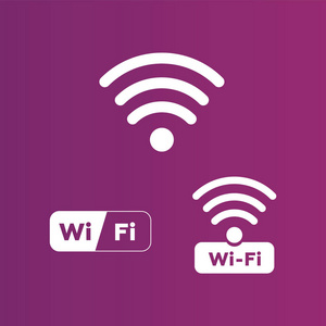 无线和 wifi 图标。无线网络符号 wifi 图标。电线