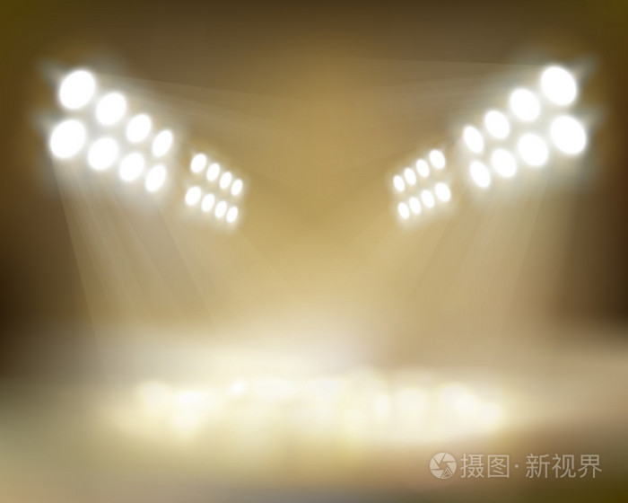 聚光灯光束.矢量图