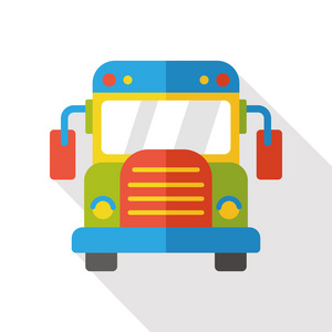 学校巴士平面图标图片
