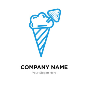冰淇淋公司徽标设计模板