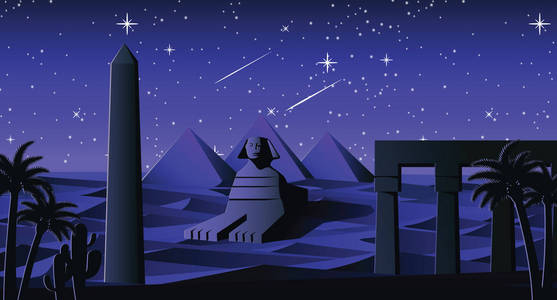 埃及狮身人面像和金字塔著名地标, 卡通版