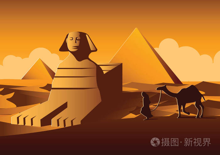 埃及狮身人面像和金字塔著名地标, 卡通版