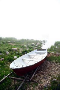 船在大雾天图片