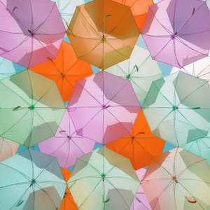 城市装饰颜色遮阳伞