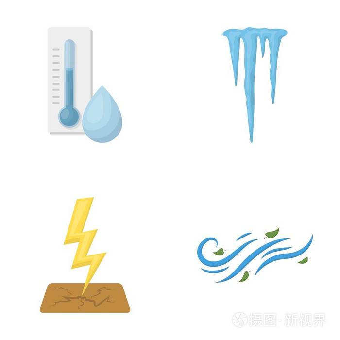 天气在卡通风格矢量符号