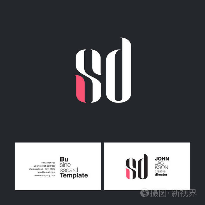 sd字母标志名片