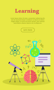 学习 Web 横幅。网站模板