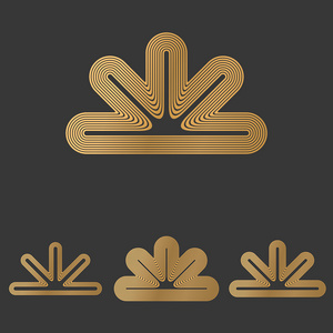 青铜线抽象徽标设计方案集图片