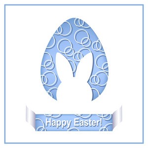 快乐的复活节贺卡与鸡蛋 兔。复活节兔子。白色的纹理